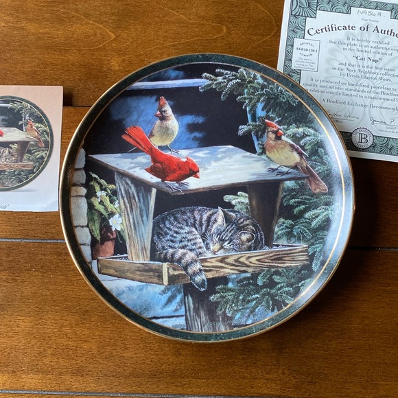 Bradford Exchange Cat Lovers "Cat Nap" Collector's 8 Inch Plate - Picture 2 of 4